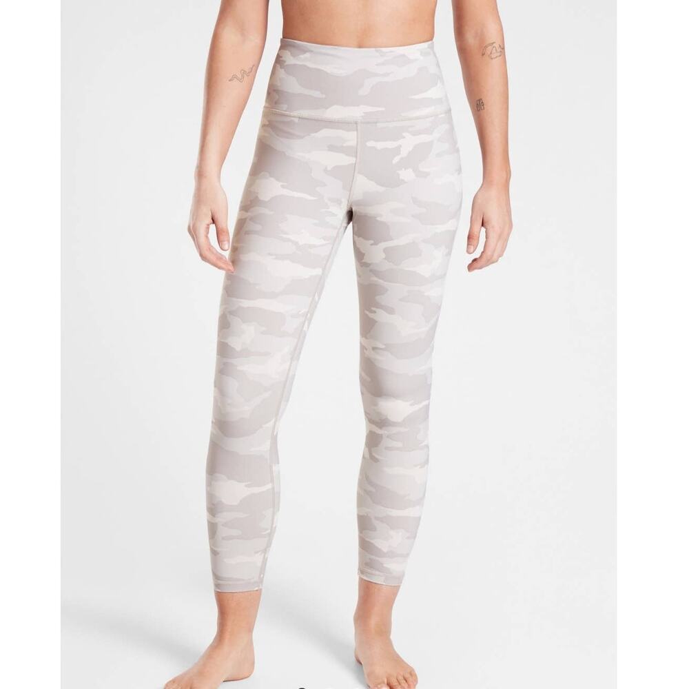 NWT Athleta Elation Camo 7/8 Tight Leggings - 1X - Taupe  Camo - 1X